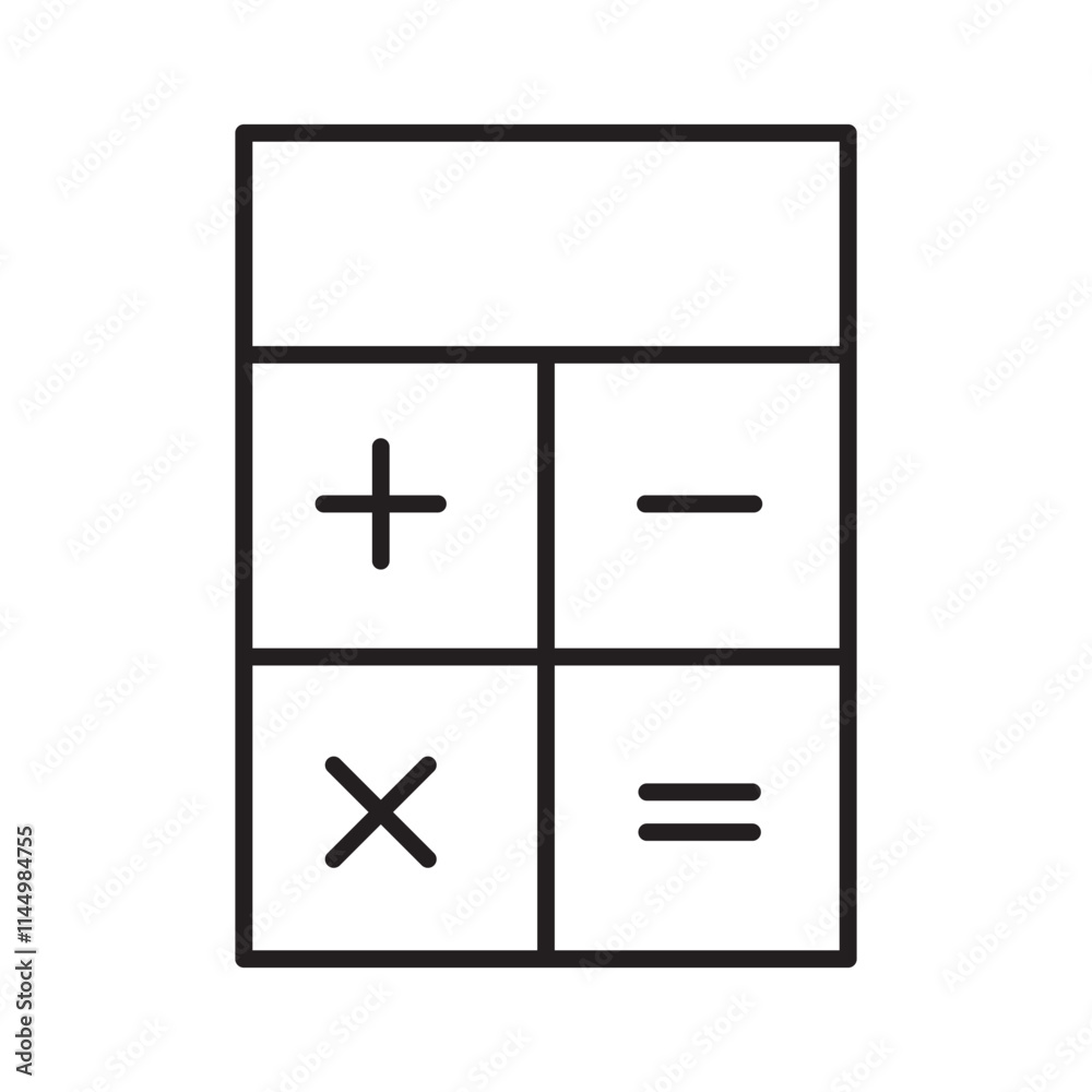 Calculator outline icon, vector calculator outline icon image, calculator symbol png image Calculator outline icon, vector calculator outline icon image, calculator symbol png image