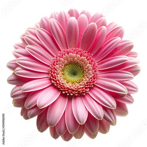 pink gerber daisy isolated on white