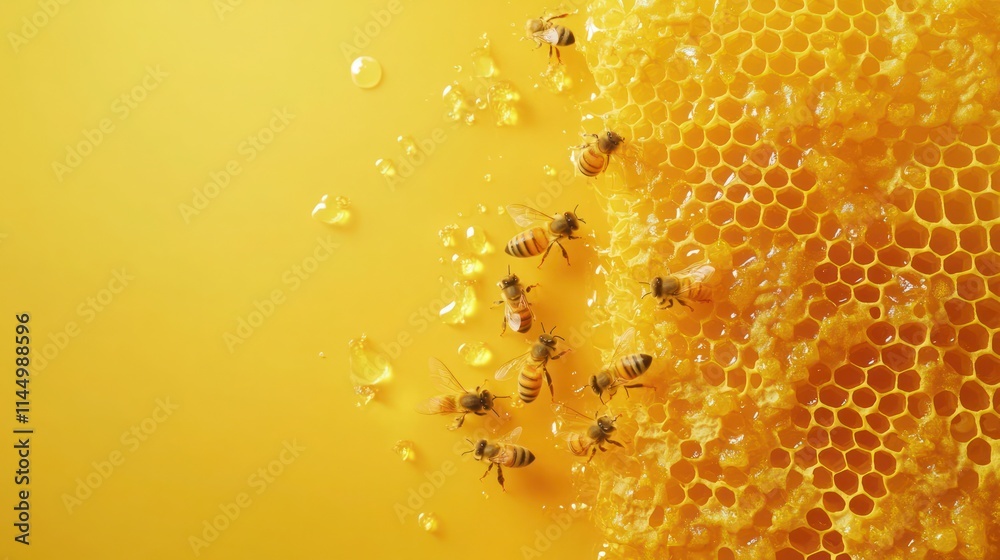 Obraz premium Hyper Realistic Honey Bee Stock Photo