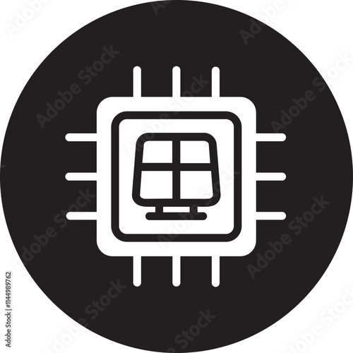 Computer Chip glyph icon