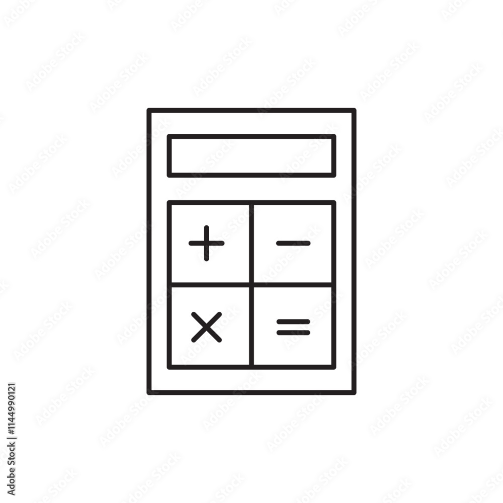 Calculator outline icon, vector calculator outline icon image, calculator symbol png image Calculator outline icon, vector calculator outline icon image, calculator symbol png image