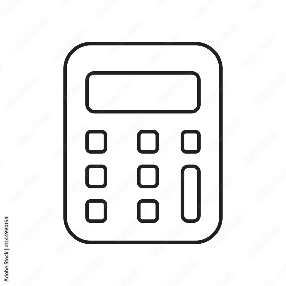 Calculator outline icon, vector calculator outline icon image, calculator symbol png image Calculator outline icon, vector calculator outline icon image, calculator symbol png image