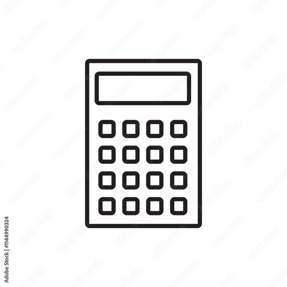 calculator icon on white background. EPS10 calculator icon on white background. EPS10