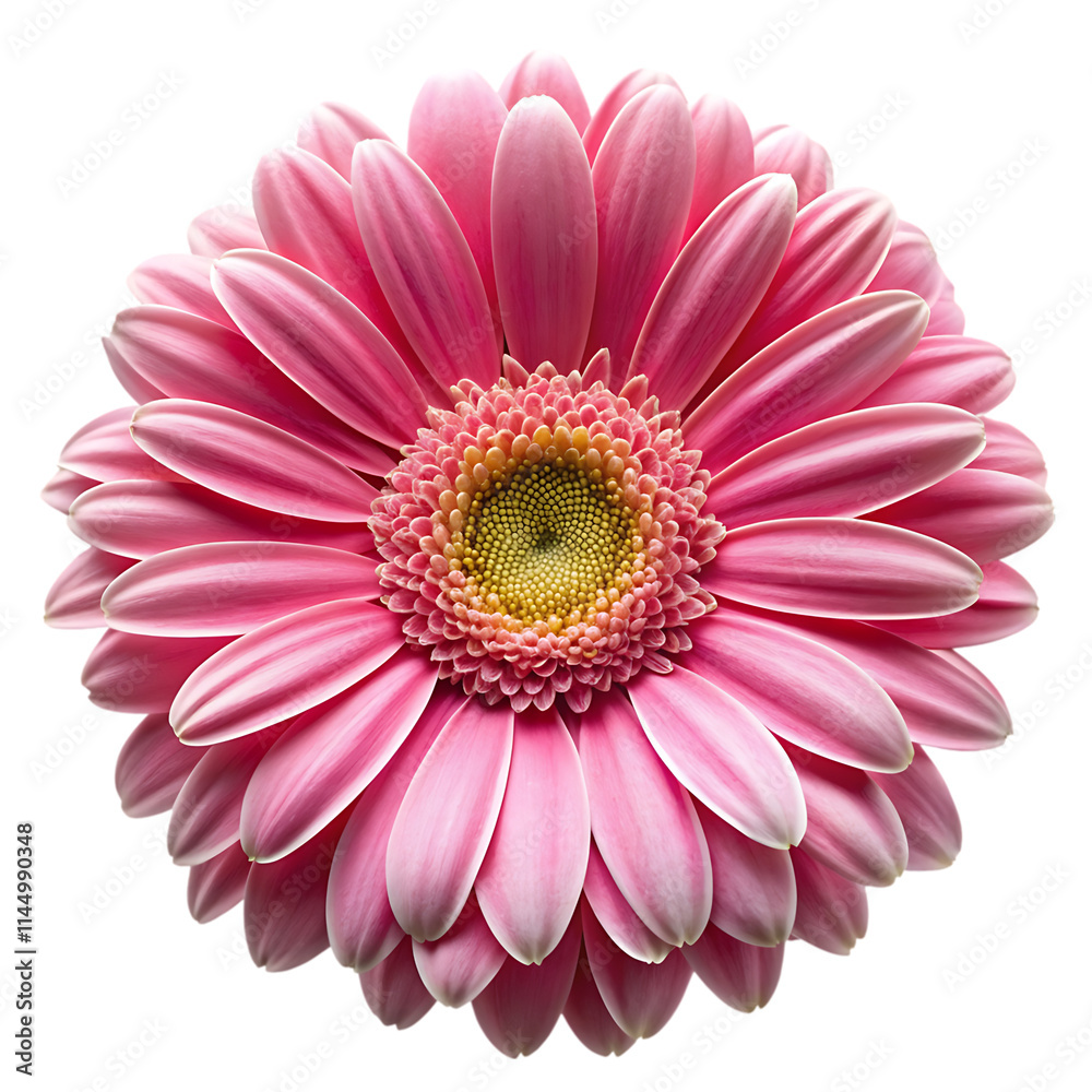 pink gerber daisy isolated on white pink gerber daisy isolated on white