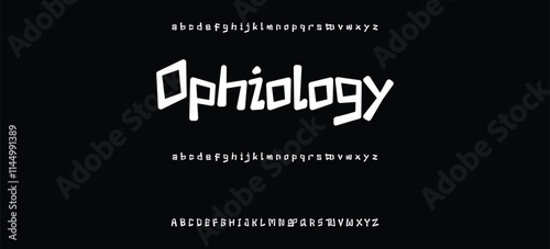 Street alphabet in hip-hop graffiti style, hand drawn. youthful urban atmosphere. energetic expressive title. vector graffiti alphabet on black background