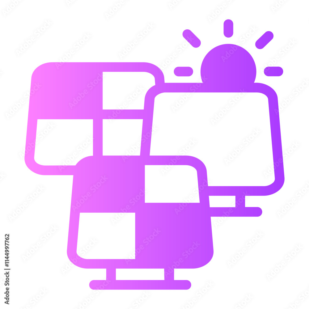 solar gradient icon solar gradient icon
