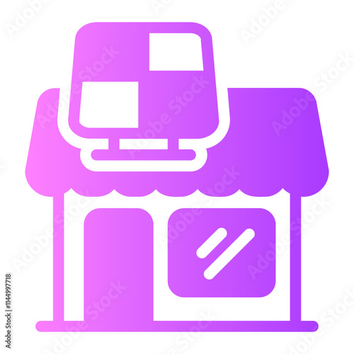 Shop gradient icon