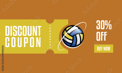 Sports banner voucher offer template advertising graphic