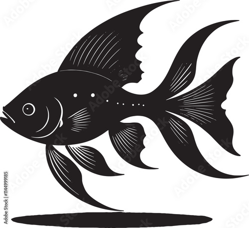 A Fish Silhouette vector image