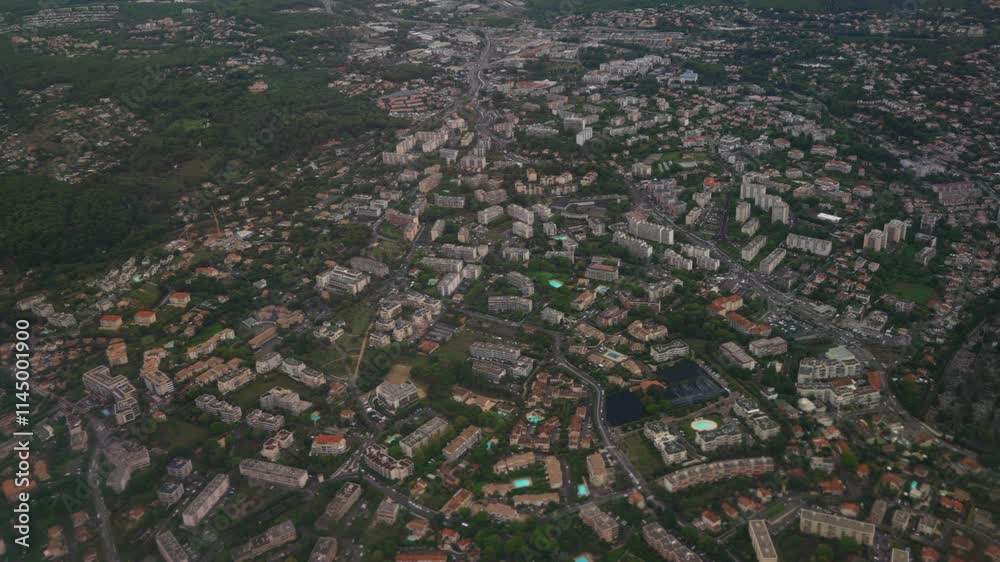 Bird's eye view of Antibes, France.