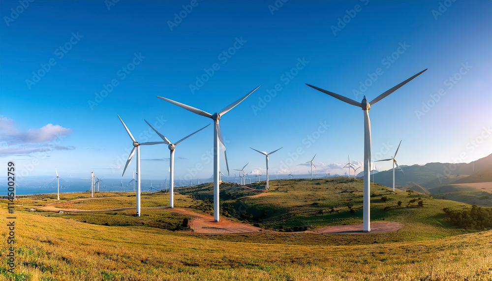 wind turbines. clean energy concept wind turbines. clean energy concept