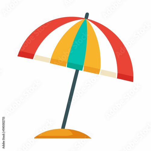 beach umbrella   vector icon ,white background