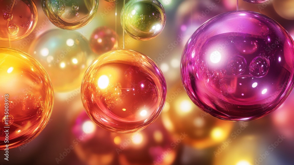 Vibrant and Colorful Bubbles Floating Against a Soft Abstract Background, Creating a Dreamy and Whimsical Atmosphere for Artistic Projects and Designs Vibrant and Colorful Bubbles Floating Against a Soft Abstract Background, Creating a Dreamy and Whimsical Atmosphere for Artistic Projects and Designs