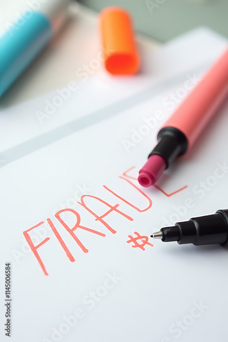 An empty highlighter, a marker, and other related tools are necessary for business concepts that involve writing on paper._00003_
