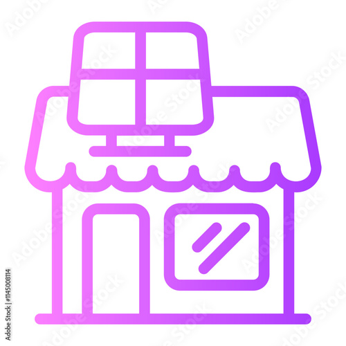 Shop gradient icon