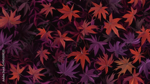 Wallpaper Mural Stunning Autumnal Leaf Pattern Design for Fabrics Torontodigital.ca