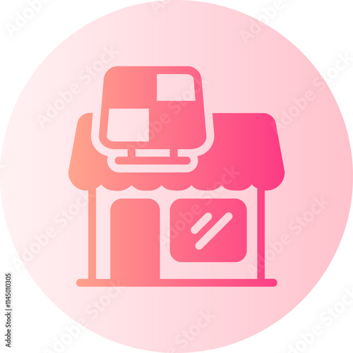 Shop gradient icon