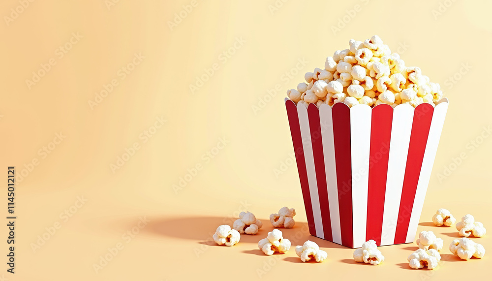 Bright orange banner for National Popcorn Day showcasing a fun and inviting design centered around this popular snack. Bright orange banner for National Popcorn Day showcasing a fun and inviting design centered around this popular snack.