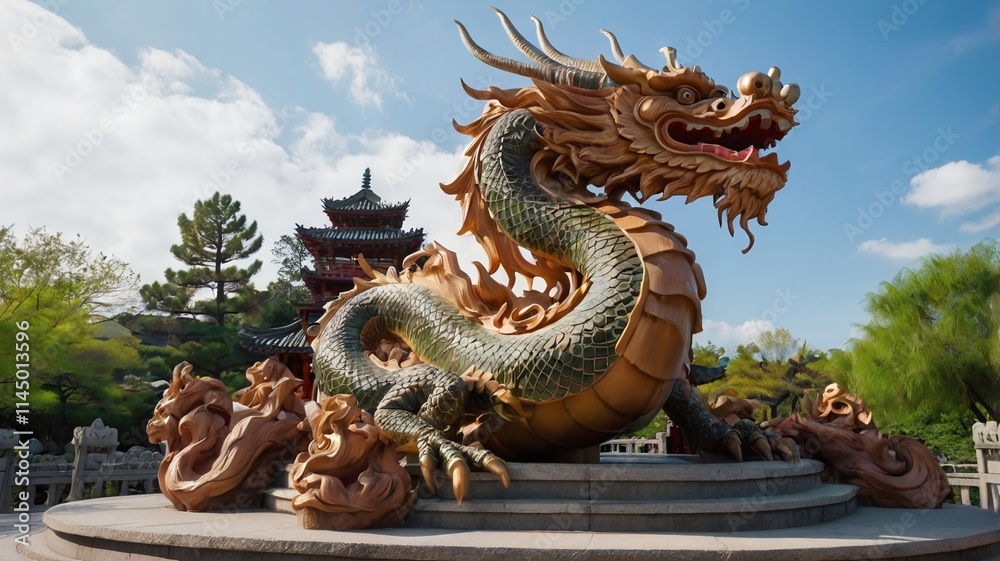 Fototapeta premium Heaven Dragon Shrine Park