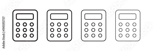 calculator icon set vector. set of calculator icon