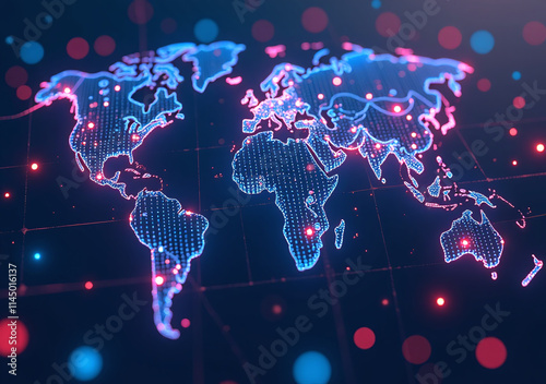 global internet connection visually represented illustration digital art