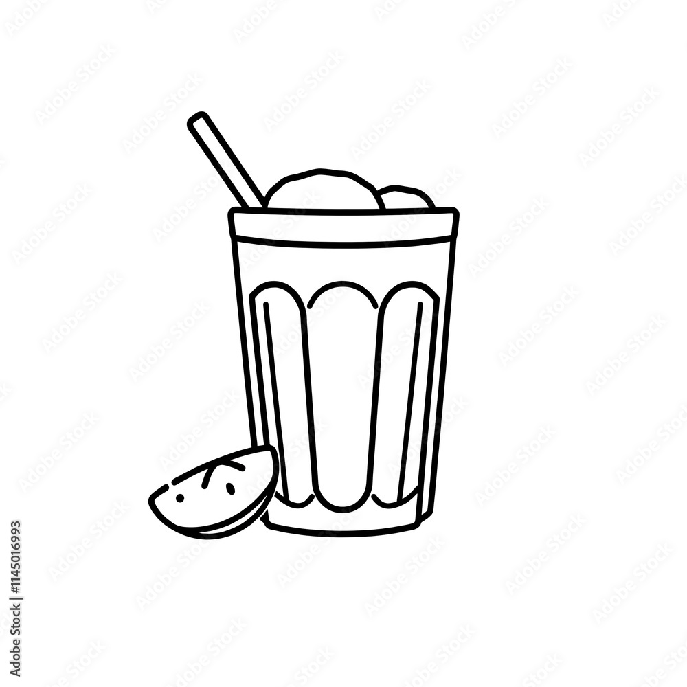 Refreshing Iced Tea Line Art Refreshing Iced Tea Line Art