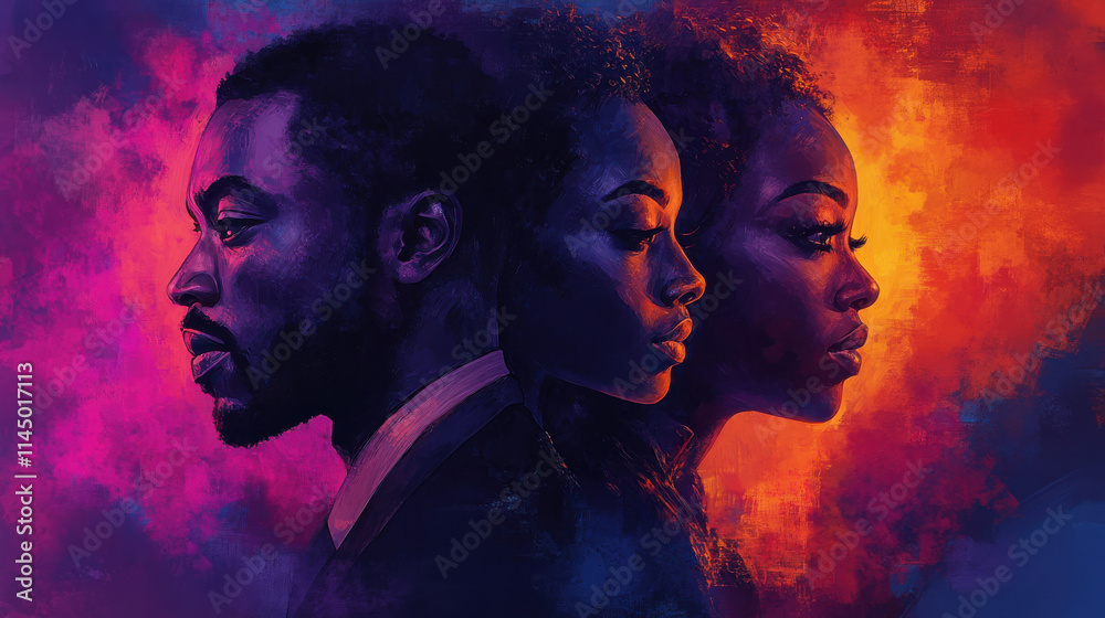 Black History Month Tribute Post with Motivational Text Black History Month Tribute Post with Motivational Text