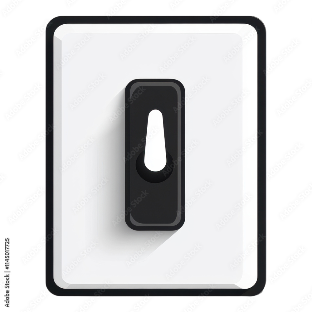 Minimalist Light Switch Icon, flat design in white and black, clean aesthetic on a white background, ideal for modern interfaces Minimalist Light Switch Icon, flat design in white and black, clean aesthetic on a white background, ideal for modern interfaces