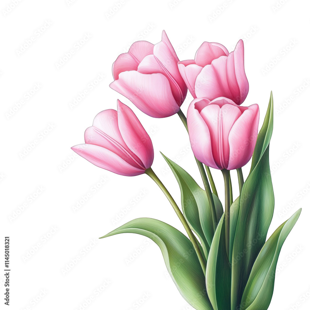 Pink Tulips Bouquet Spring Flowers Floral Arrangement Isolated on White Background Realistic Botanical Illustration PNG Transparent Image for Greeting Cards Invitations Weddings Mothers Day Pink Tulips Bouquet Spring Flowers Floral Arrangement Isolated on White Background Realistic Botanical Illustration PNG Transparent Image for Greeting Cards Invitations Weddings Mothers Day