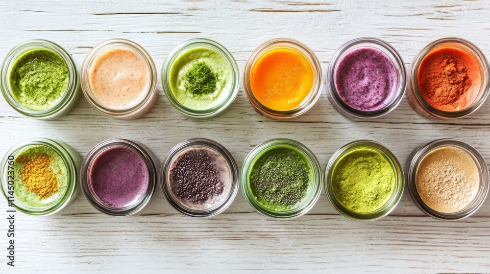 Vibrant Colorful Smoothies - Healthy and Delicious Choice