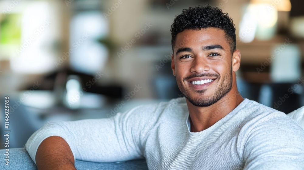 Smiling Man Portrait - Radiant and Confident Person Smiling Man Portrait - Radiant and Confident Person