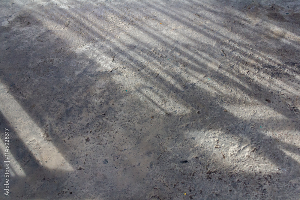 Naklejka premium Sunlight Shadow on Rough Concrete Surface