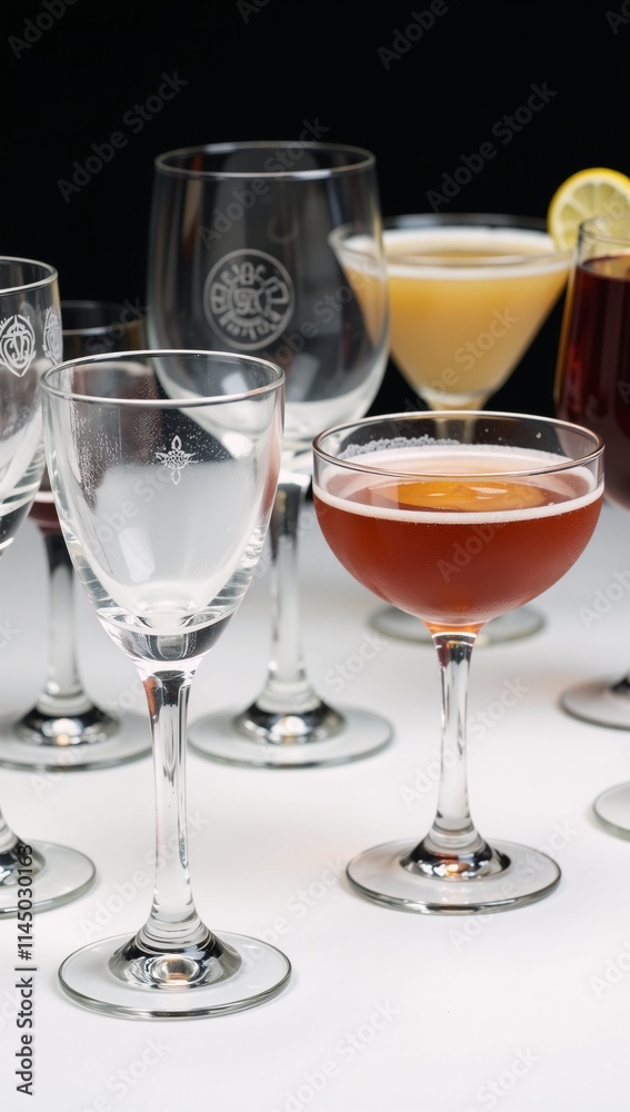 Collection of assorted cocktail glasses suitable for bars  eateries