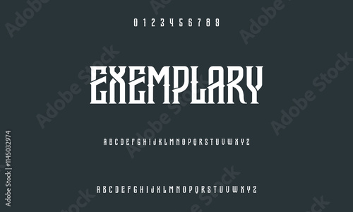 Modern Bold Font. Regular Italic Number Typography urban style alphabet fonts for fashion, sport, technology, digital, movie, logo design, vector illustration