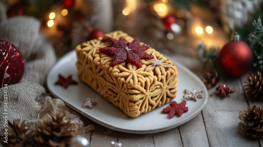 Stunning Christmas Decorated Festive Loaf Cake Stunning Christmas Decorated Festive Loaf Cake