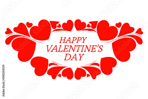 Romantic Valentine's Day Design Silhouette Vector illustration Transparent Background