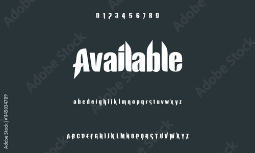 Modern Bold Font. Regular Italic Number Typography urban style alphabet fonts for fashion, sport, technology, digital, movie, logo design, vector illustration