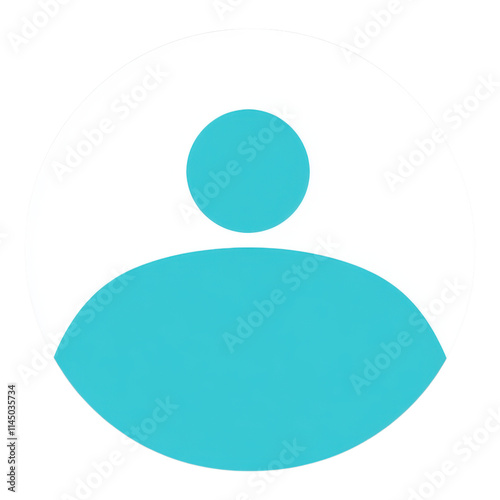 Aqua blue minimalist droplet design, clean and simple, perfect for modern branding and digital applications, features a transparent background photo