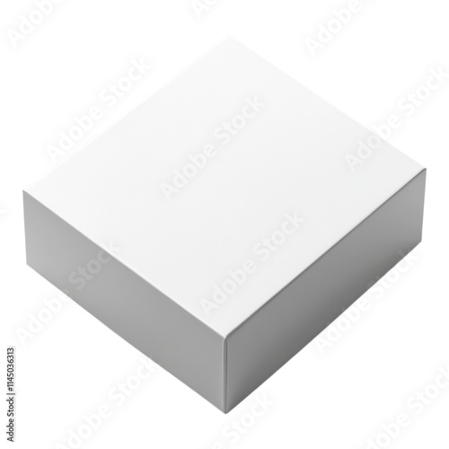 Obraz na płótnie Minimalist square box design, clean lines, subtle shadows, transparent background, ideal for branding and product presentation w salonie