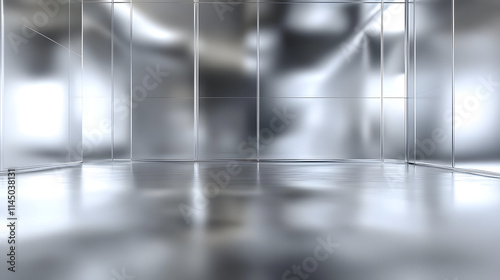 Polished metallic surface, smooth and uniform