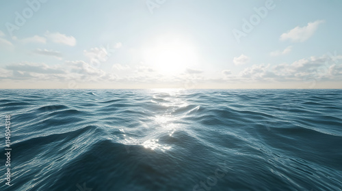 Smooth Water Surface with Light Waves, Evenly Textured