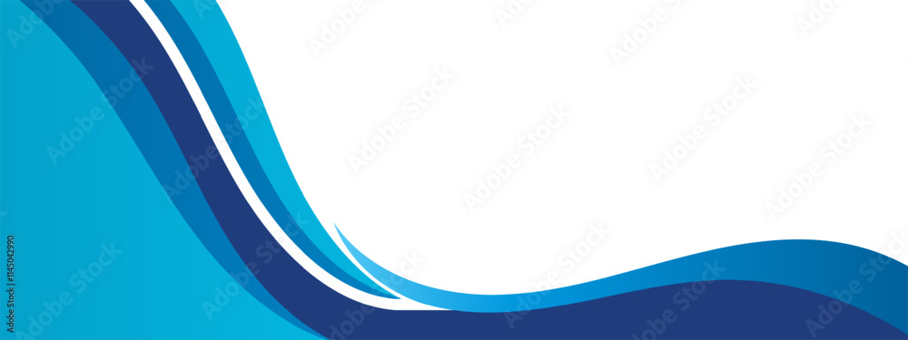 Clean and modern abstract background with dynamic blue curved lines.