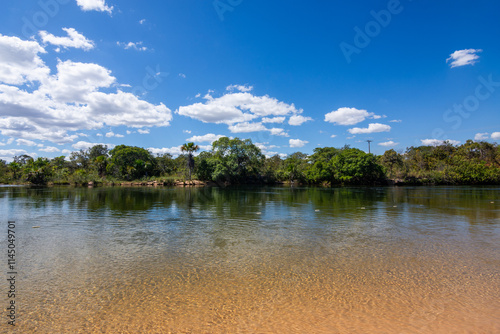 View of Prainha do Rio Novo (New River Beach) at Jalapão State Park - Tocantins, Brazil photo