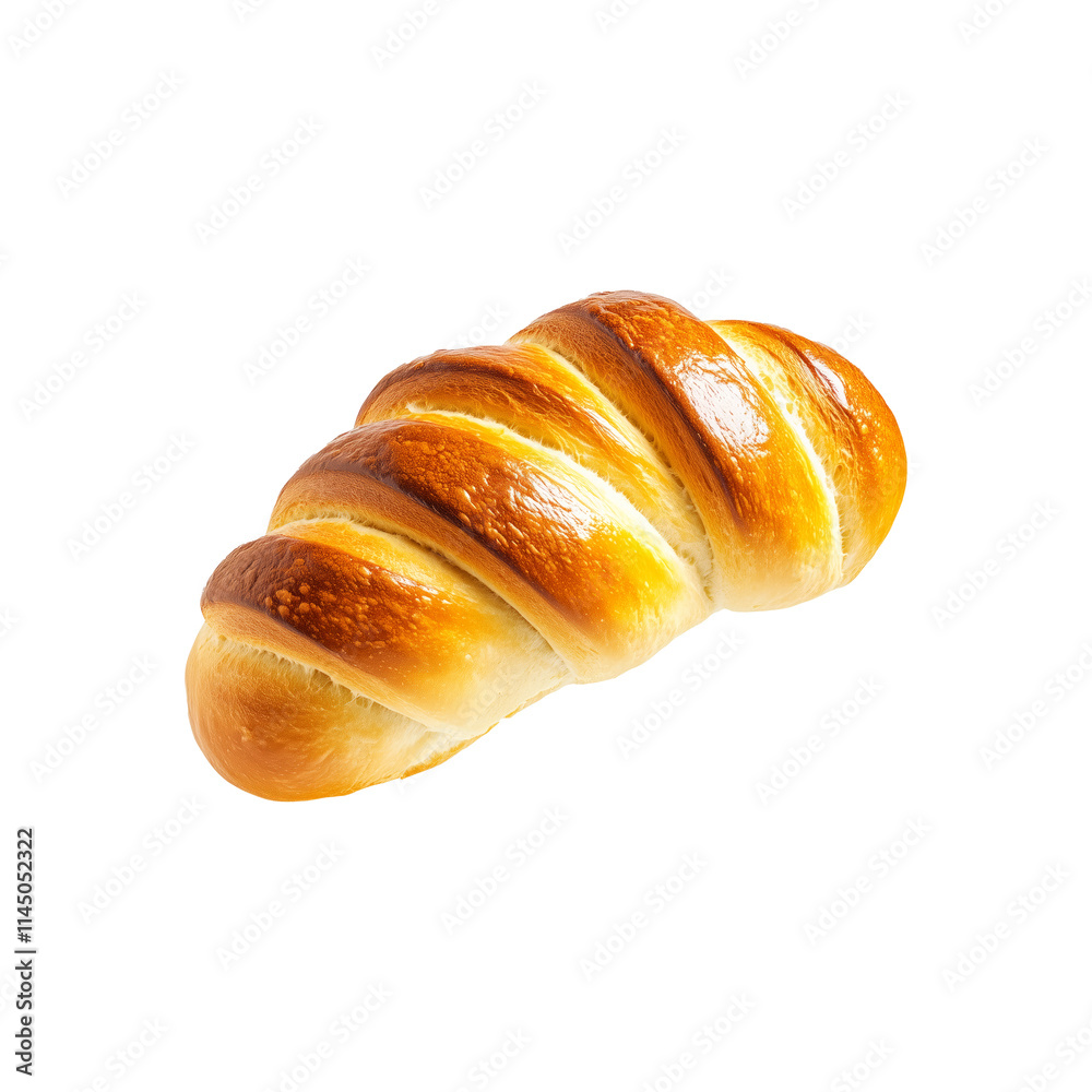 A golden-brown brioche loaf showcasing its soft texture and shape, isolated on white transparent background, concept of baked goods. A golden-brown brioche loaf showcasing its soft texture and shape, isolated on white transparent background, concept of baked goods.