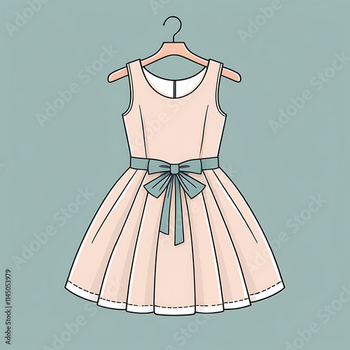 Illustration of a kids dress