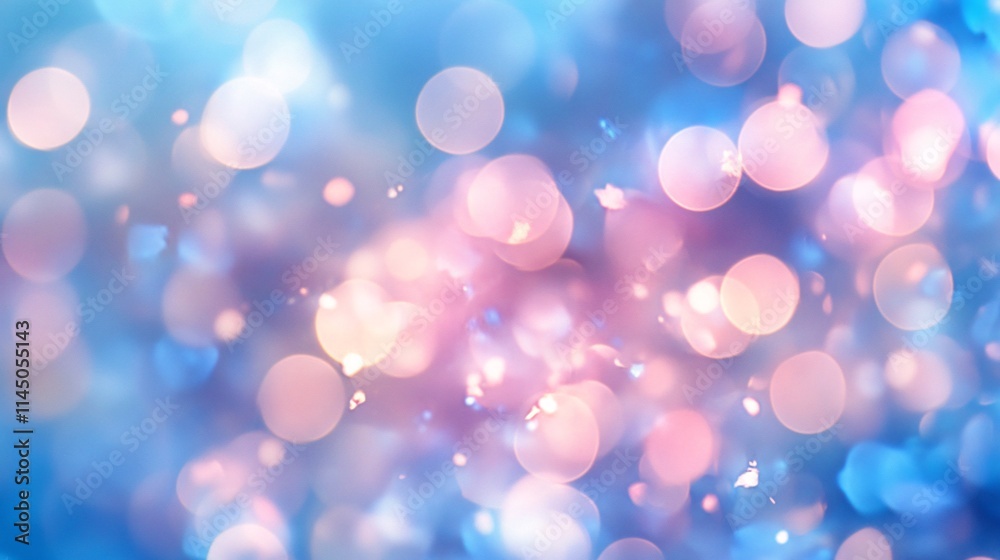 A mesmerizing blend of soft blue and pink bokeh lights create a dreamy atmosphere. A mesmerizing blend of soft blue and pink bokeh lights create a dreamy atmosphere.