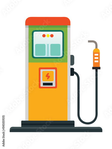 gas pump on white background