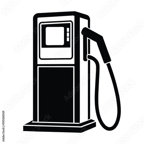 gas pump on white background