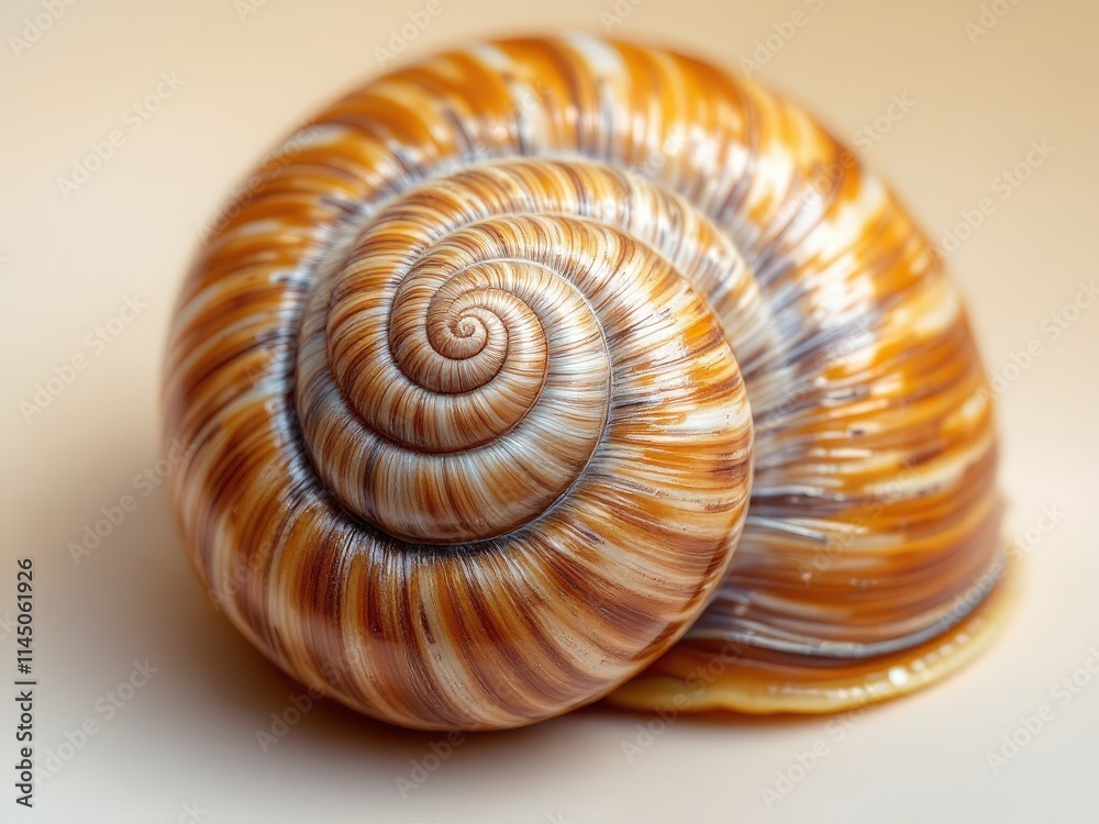 Swirling beauty of a seashell resting on a sandy surface illuminated by soft light Swirling beauty of a seashell resting on a sandy surface illuminated by soft light