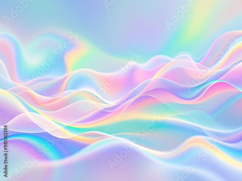 Abstract background with flowing beige and blue waves in a smooth, calming pattern.
